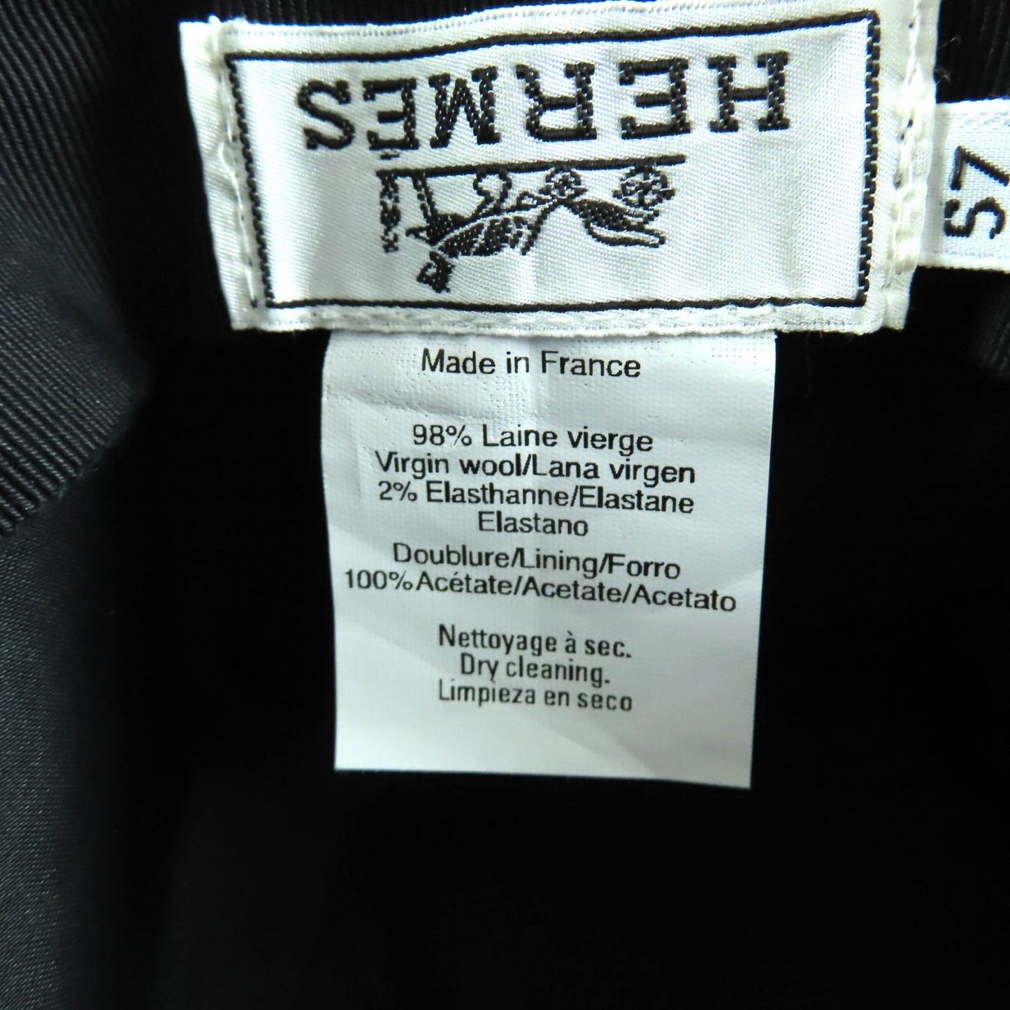 Excellent Condition Hermes H Embroidered Bucket Hat Hat Brown 57 Made in