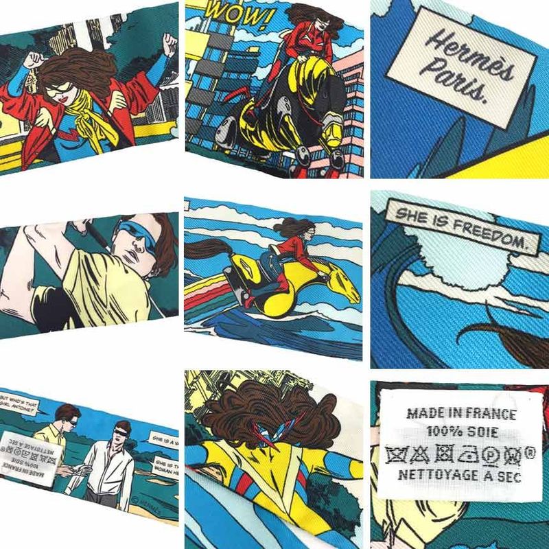 Item Hermes Twilly Wow 063463s 2021 Spring/summer American Comic Style Tie