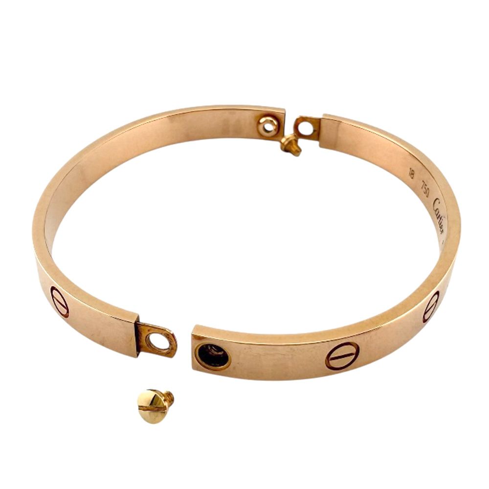 Cartier Love Bracelet with Driver Bangle 18k K18 Pink Gold Ladies Cartier Used