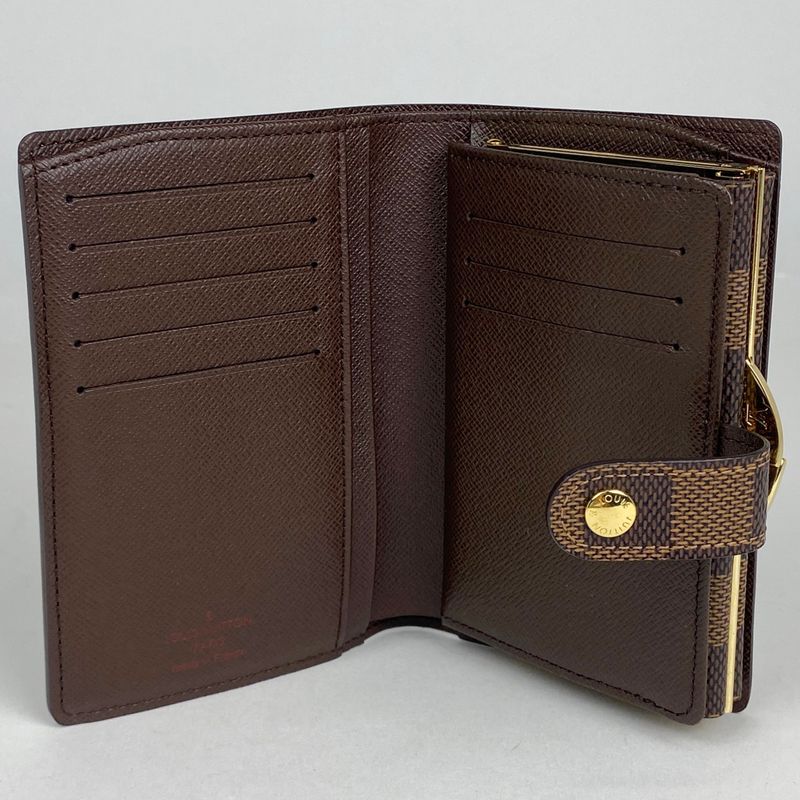 Louis Vuitton Porte Feuille Viennois Billfold Wallet with Coin Purse Damier