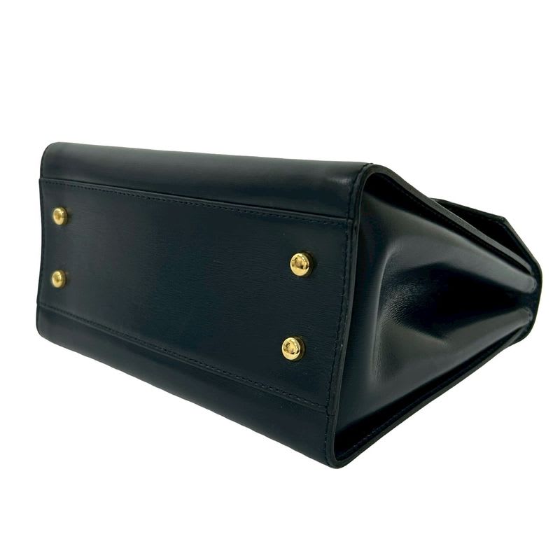 Celine Vintage Star Ball Hardware Leather 2-Way Handbag Shoulder