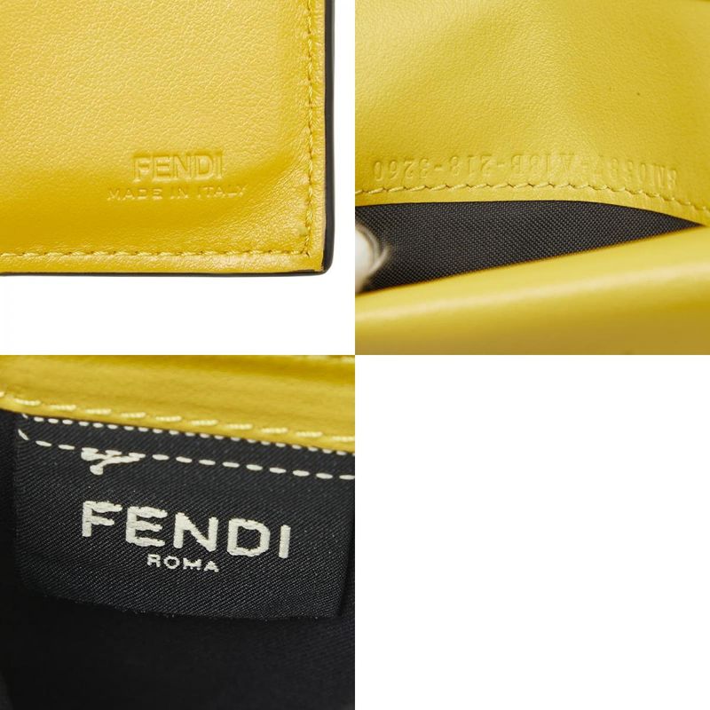 Fendi Huiz 8m0387 Yellow Leather Women's Fendi