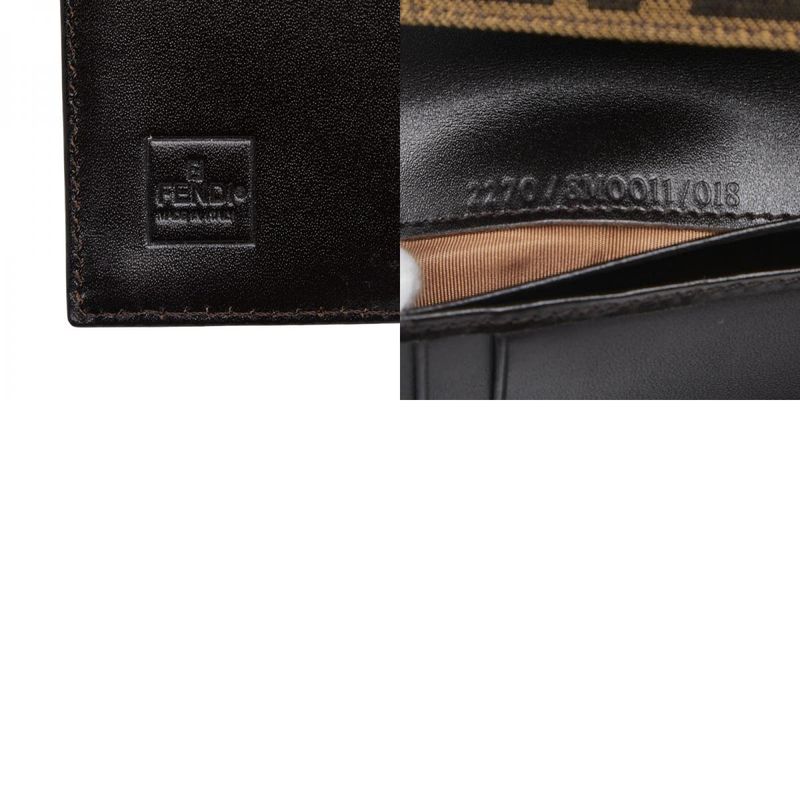 Fendi Zucca 8m0011 Brown Black Canvas Women's Fendi