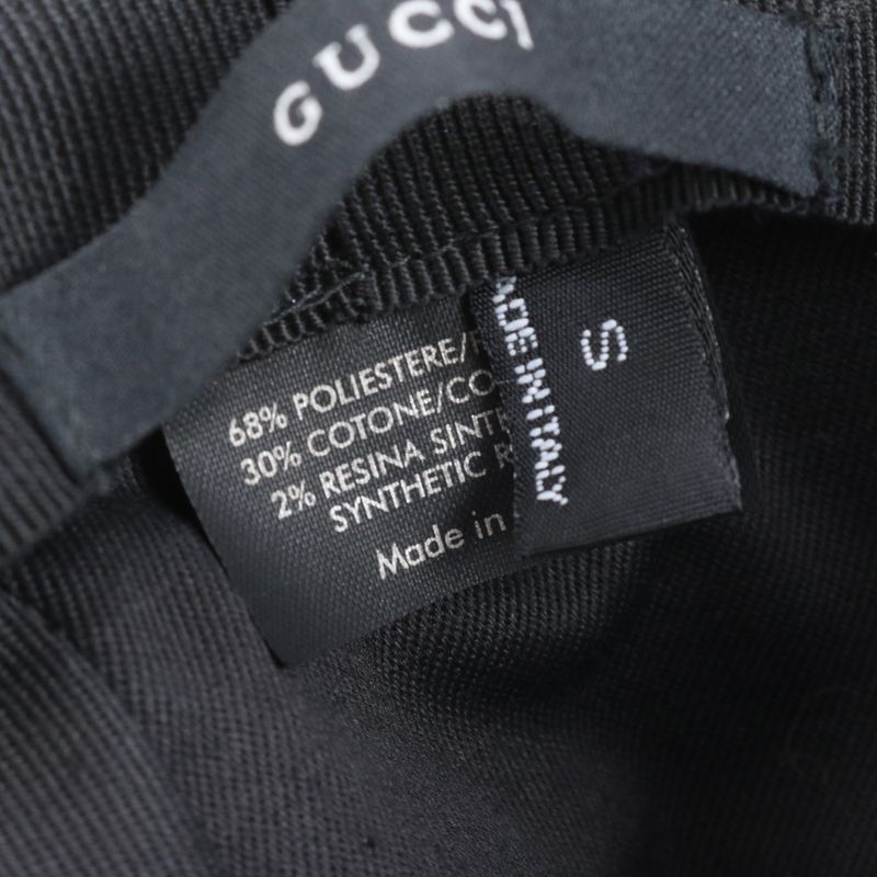 Gucci GG Canvas Logo Plate Bucket Hat Bucket Hat Navy Gold Hardware Fashion