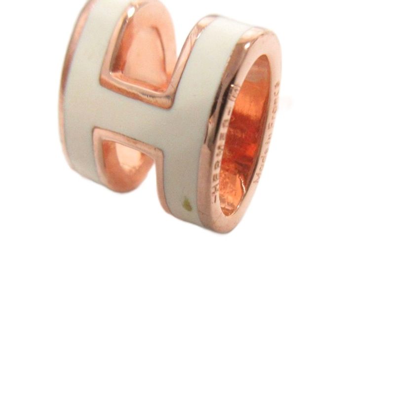 Hermes Pop Ash Mini H Earrings Stud Earrings Accessories White Pink Gold AA
