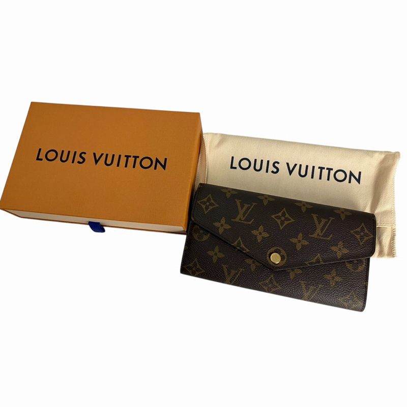 Louis Vuitton M60531 Monogram Portefeuille Sarah Long Wallet Brown
