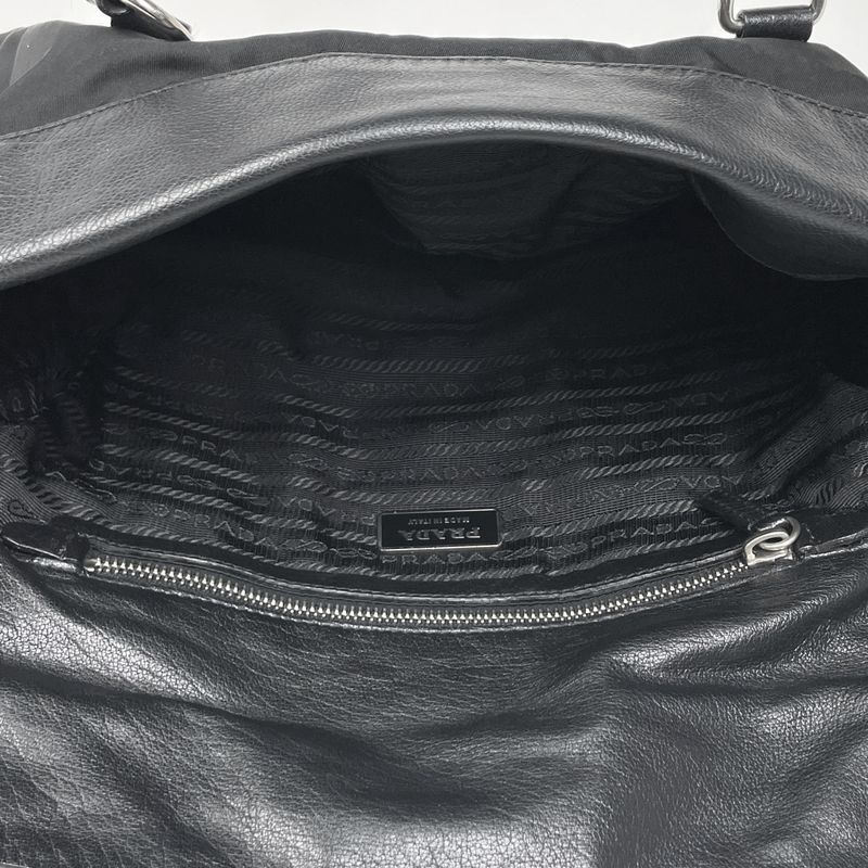 Prada Logo Handbag Shoulder Bag Handbag Nylon Nero (Black) Women