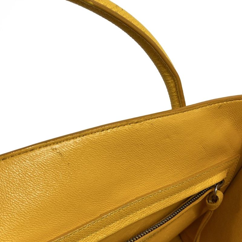 Celine Luggage Phantom Yellow Leather