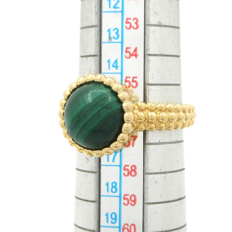 Van Cleef & Arpels Ring 56 Perle Creole Ring 18k Yellow Gold X Malachite