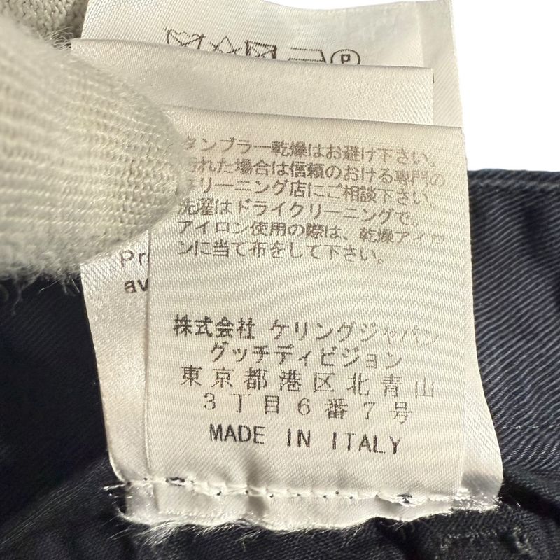 Good Gucci College Chinos Pants Size 48 Navy Men's Used