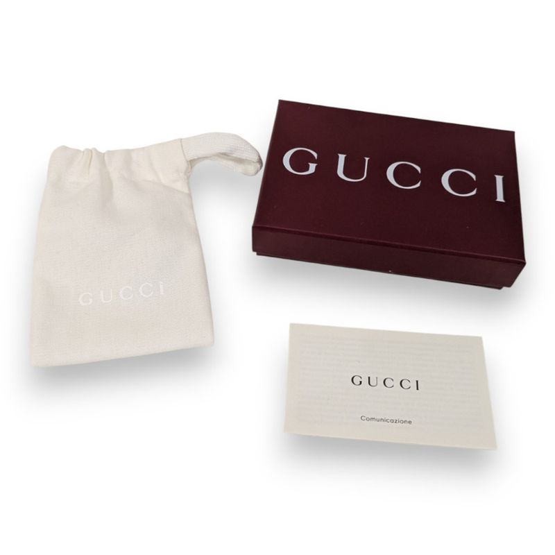 Gucci GG Supreme Dog Shape Key Ring Key Holder 821812 Gray Ladies Used