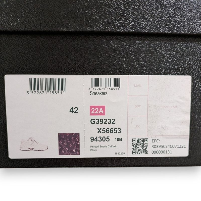 22aw Chanel Coco Mark Print Suede Sneakers G39292 Size 42 Approx 27cm (10.63in)