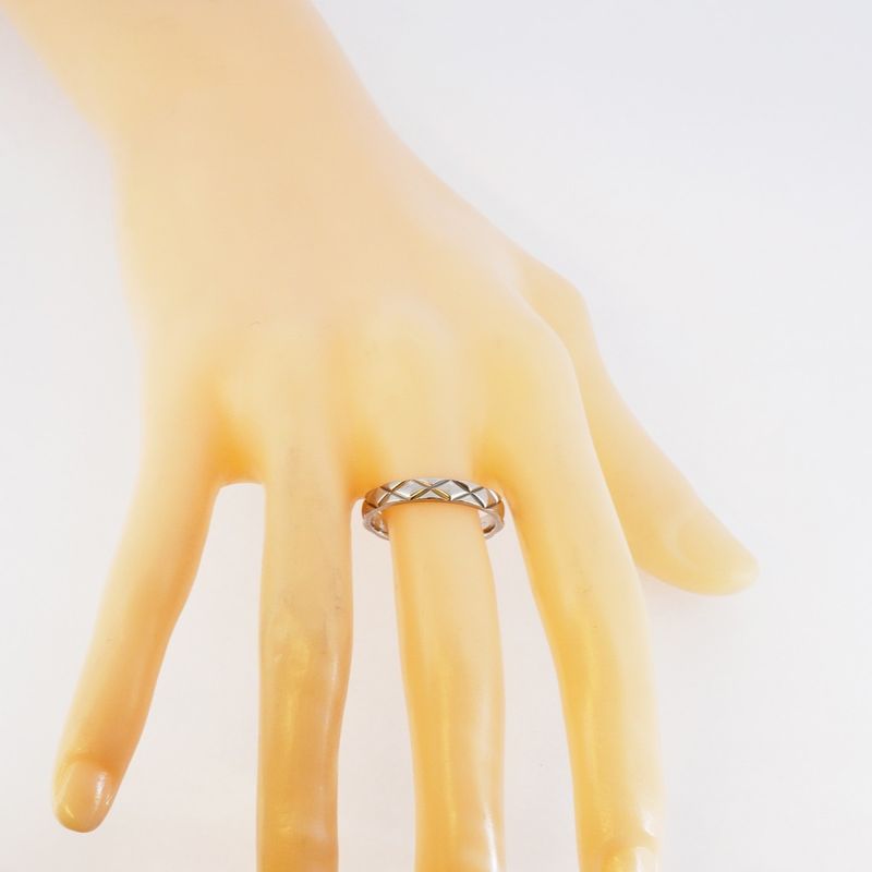 Chanel Ring Matelasse Pt950 Platinum #57 Men's