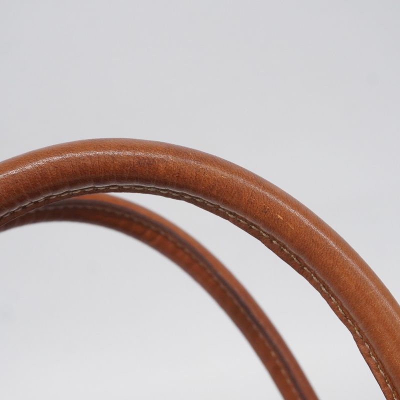 Celine Handbag Macadam PVC Brown Gold Hardware Women