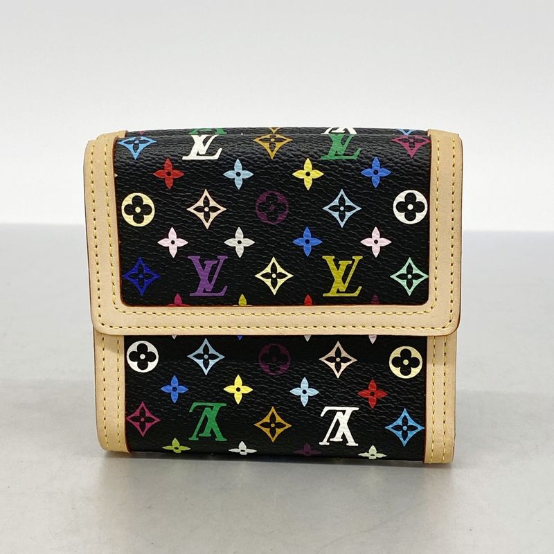 Louis Vuitton Trifold Wallet Monogram Multicolor Porte Monnivier Carte Cles Di