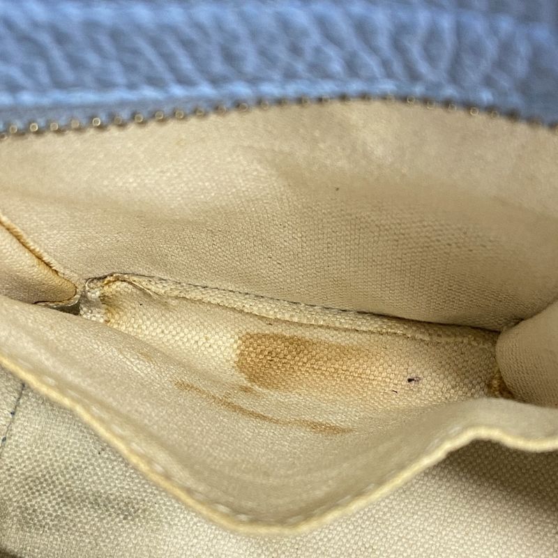 Gucci Handbag Swing 368827 Leather Blue Chien Pan Gold Hardware Women's