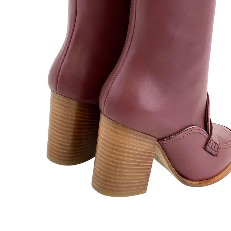 Loewe Boots Short Shoes Leather Bordeaux