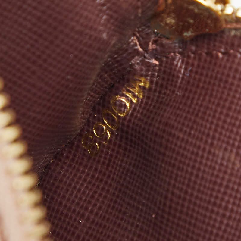 Louis Vuitton Monogram Mini Porte Monet Ron M92462 Threes Red Canvas Leather