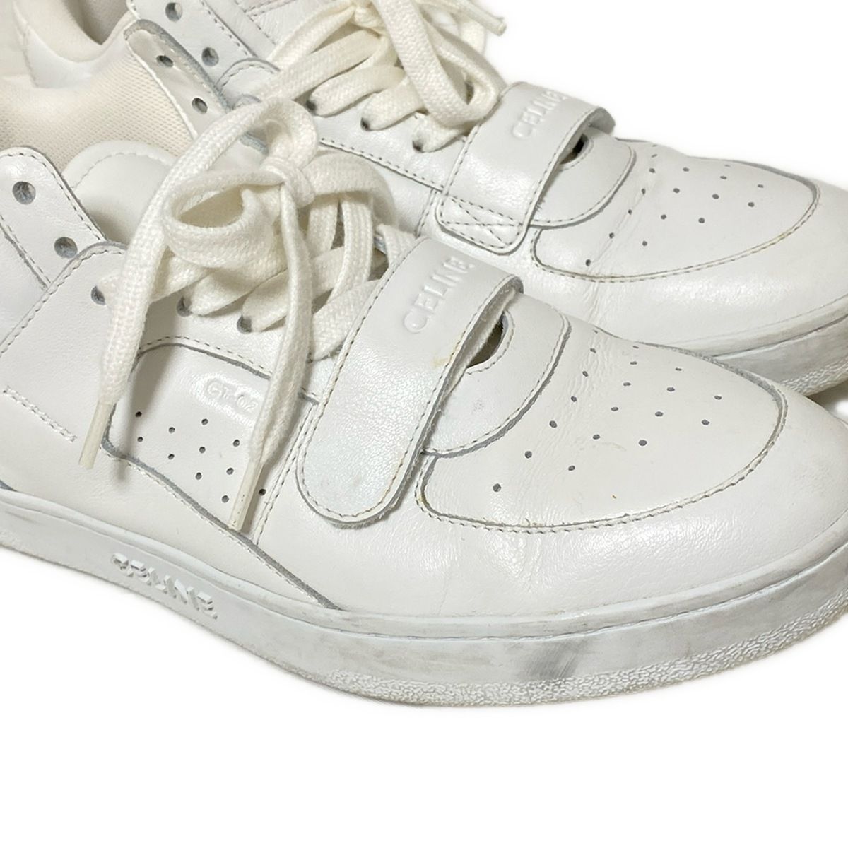 Celine Sneakers 38 Women's - White X Black Leather