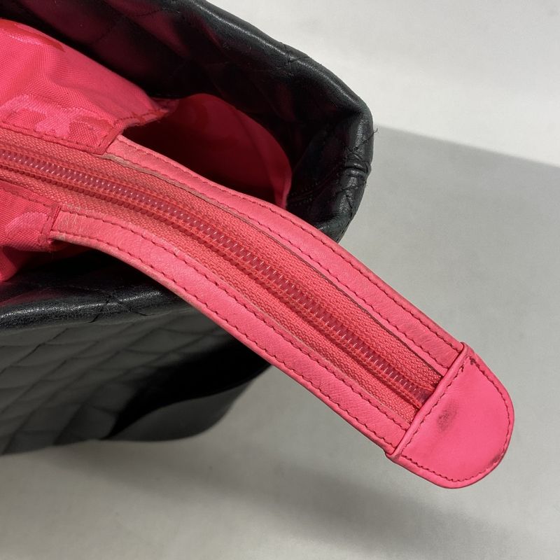 Chanel Tote Bag Cambon Lambskin Black Silver Hardware Women