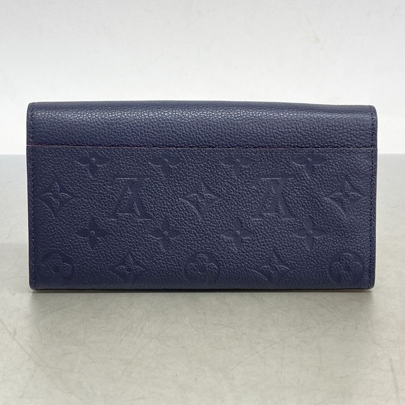 Louis Vuitton Long Wallet Monogram/empreinte Portefeuille Sarah M62125 Marine