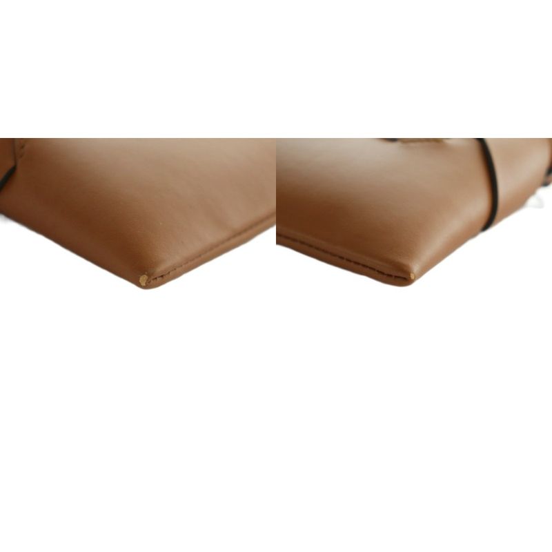 Prada Tres Braided Mini Shoulder Bag Square Leather Brown AQ-OS-OH