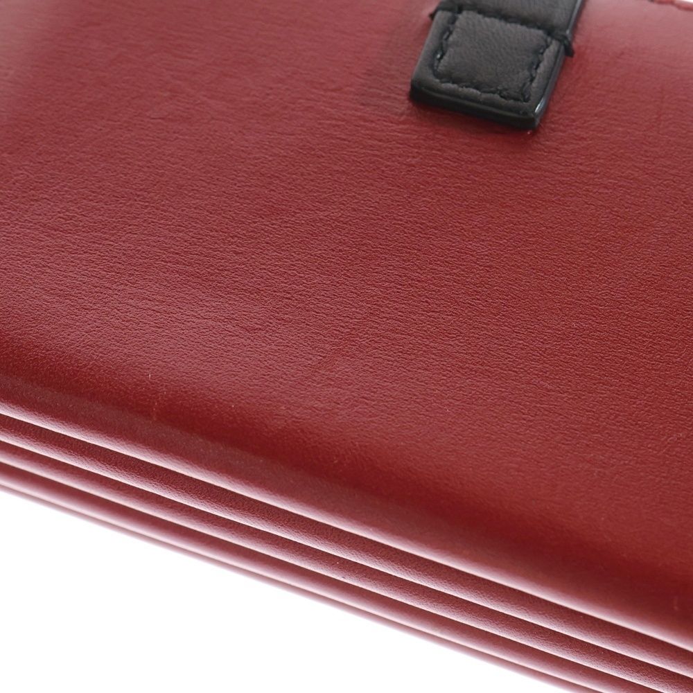 Celine Accordion Card Case Wallet Compact Wallet Business Card Holder Red X