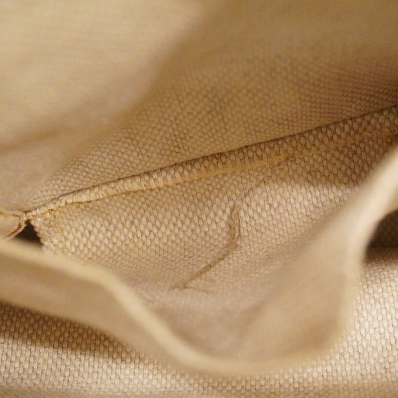 Gucci Handbag GG Canvas Bamboo 308360 Canvas Brown Ivory Gold Hardware 2way Bag