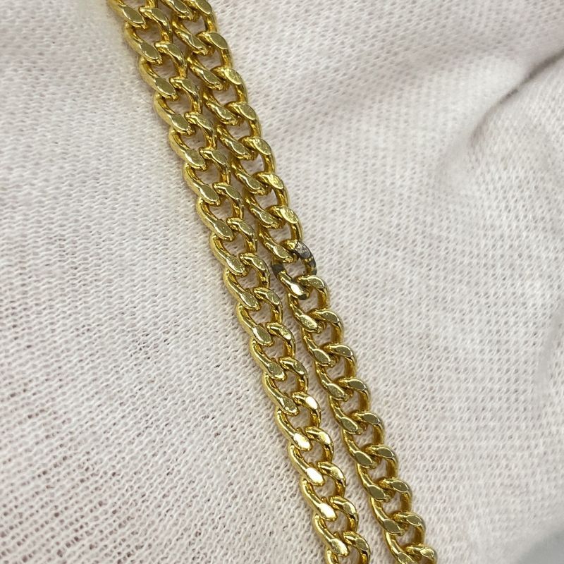 Chanel Pouch Matelasse Cotton Navy Gold Hardware Women