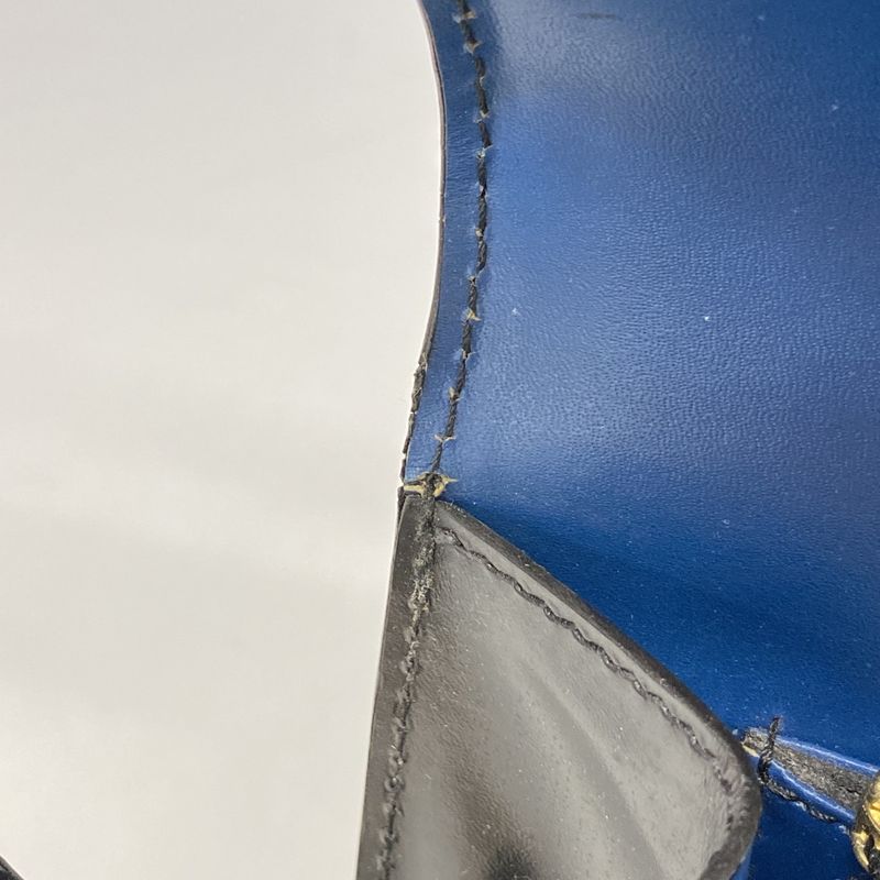 Louis Vuitton Shoulder Bag Epi Free Run M52415 Noir Black Toledo Blue Women's