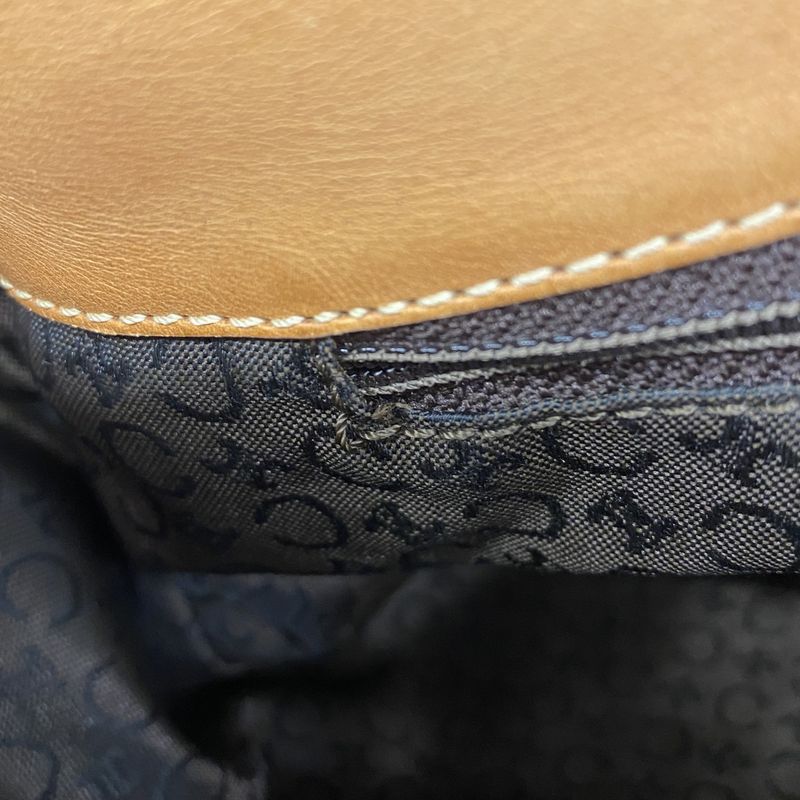 Celine Shoulder Bag C Macadam Suede Beige Gold Hardware Women