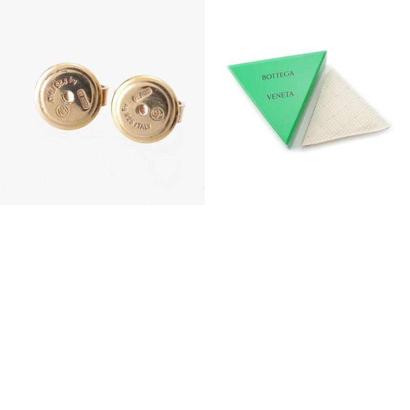 Bottega Veneta 925 GP Intrecciato Earrings Accessories Gold 24.0g