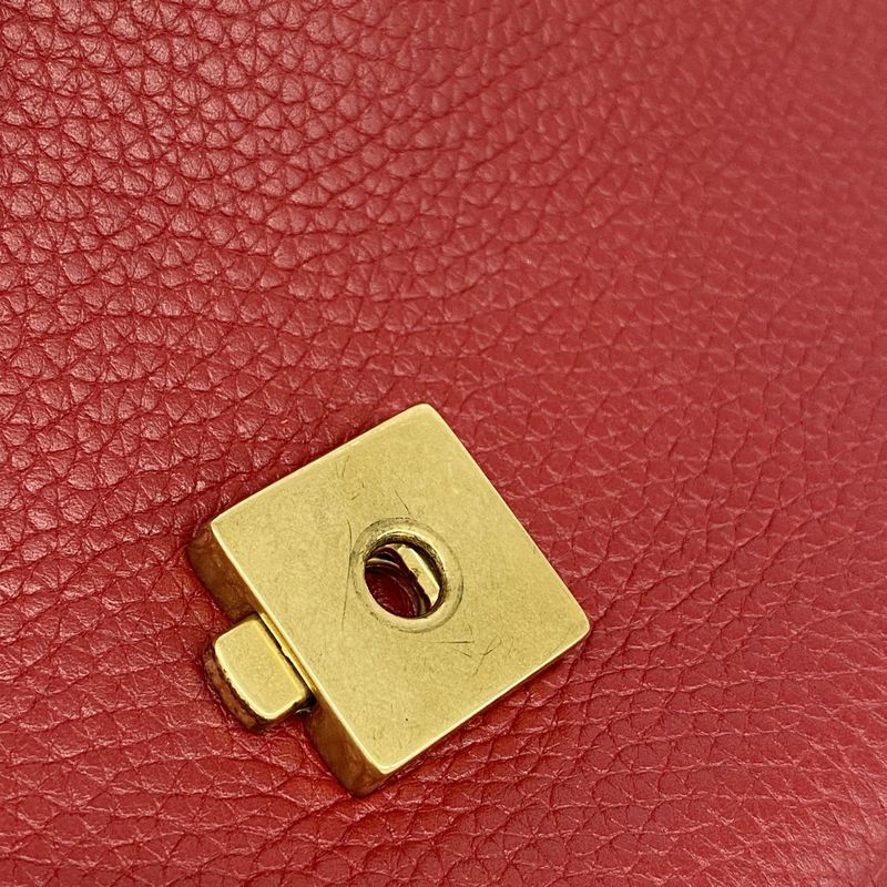 Gucci Handbag Ggmarmont 442622 Leather Red Gold Hardware 2way Bag Ladies