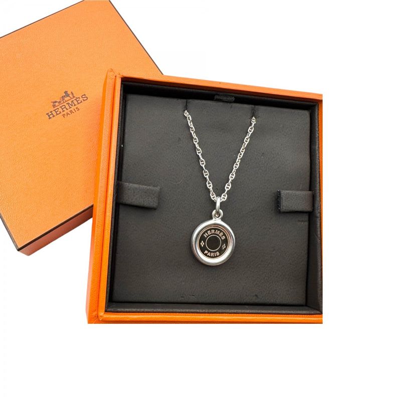 Hermes Serie Necklace Pendant Choker 750 925 Gold Silver Mini Chaine D'ancre