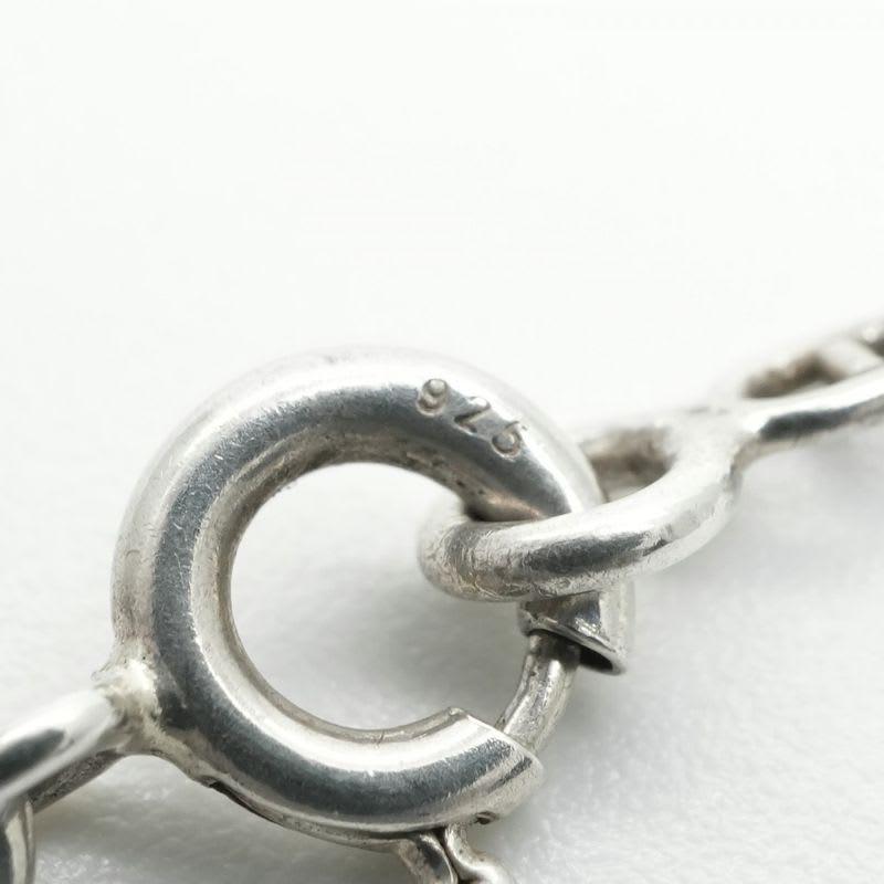 Hermes Serie Necklace Pendant Choker 925 Silver Mini Chaine D'ancre