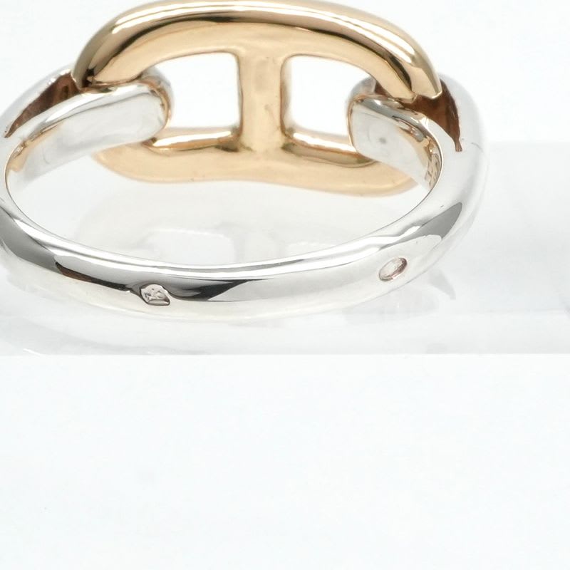 Hermes Chaine D'ancre Ring 750 925 Gold Combination Vintage 18K