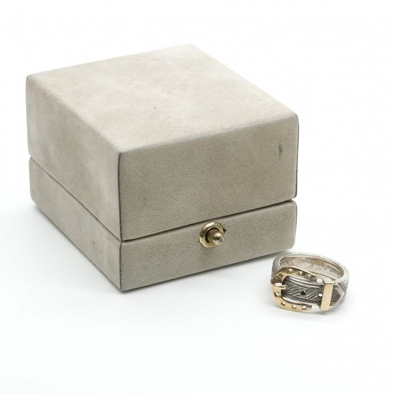 Hermes Ring 750 925 Silver Gold And