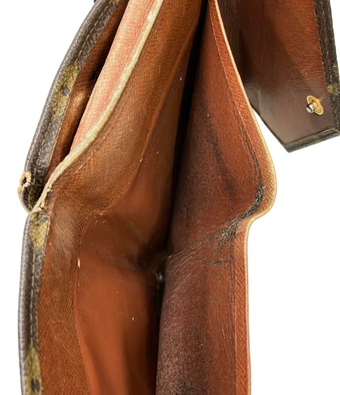 Louis Vuitton Double Hook Bifold Wallet Monogram Portomone Bier M61660 Women's