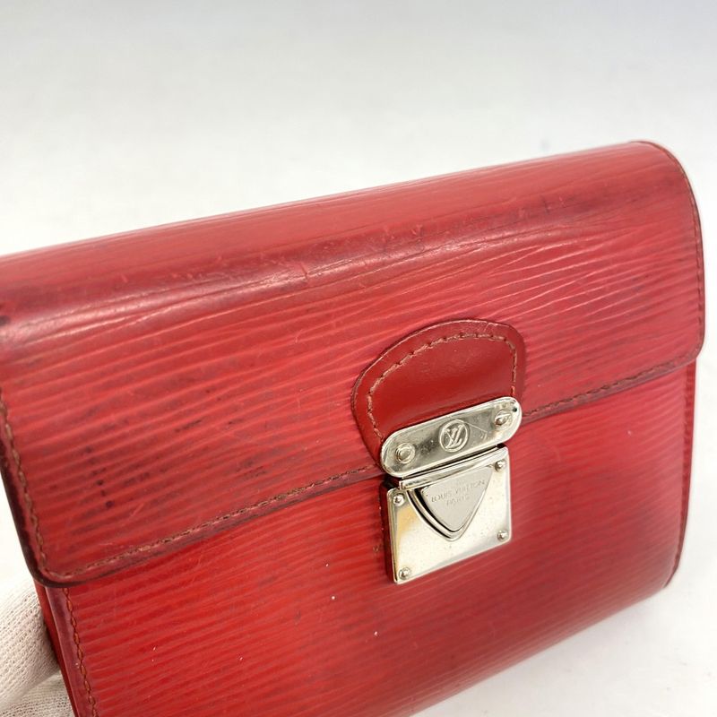 Louis Vuitton Epi Portefeuille Koala M5801e Rouge Women's Trifold Wallet