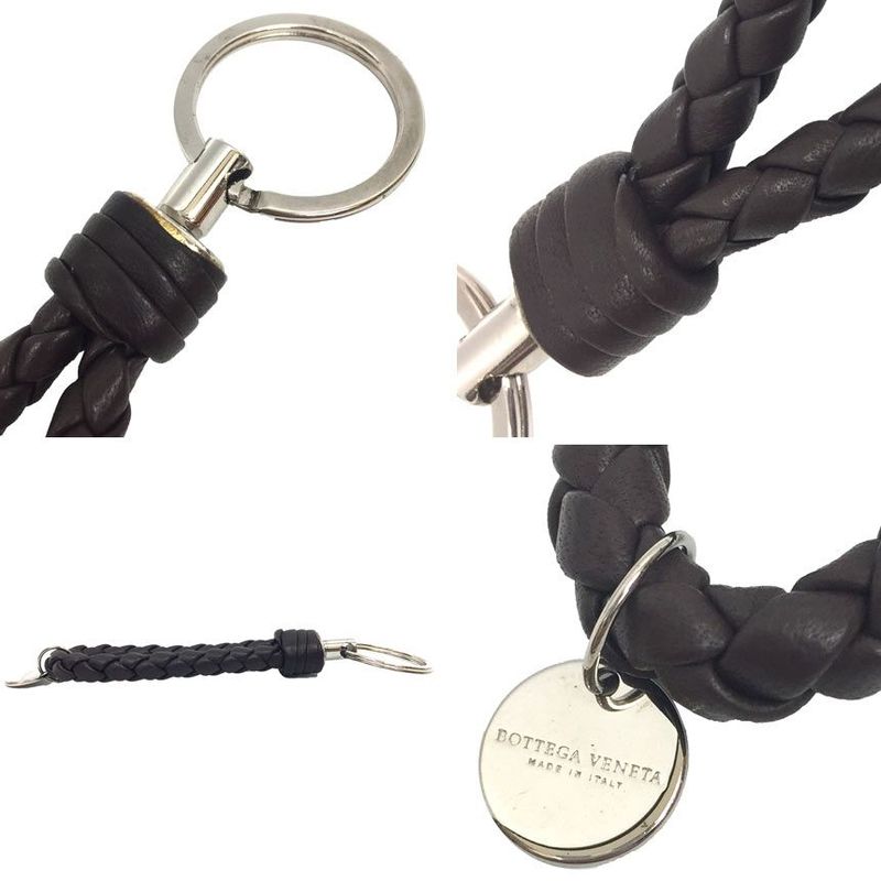 Bottega Veneta Key Ring Key Holder Intrecciato Leather Aq7637