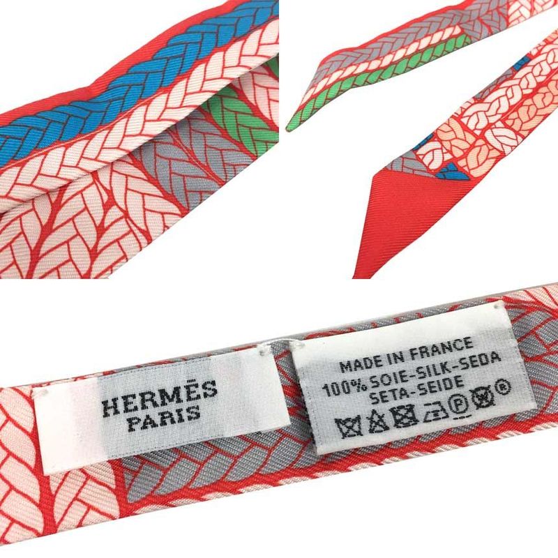 Hermes Twilly Doll Tress Es H Tie Scarf Aq7687