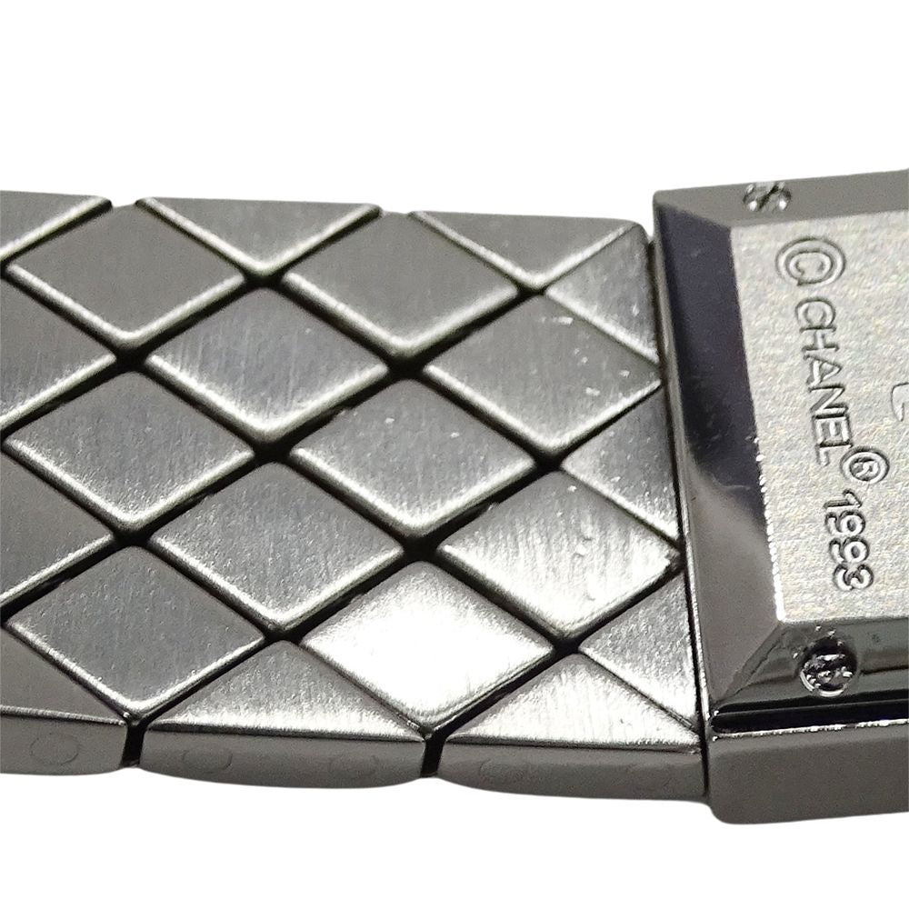 Chanel Watch Ladies Brand Matelasse Quartz Qz Stainless Steel Ss H0009 Silver