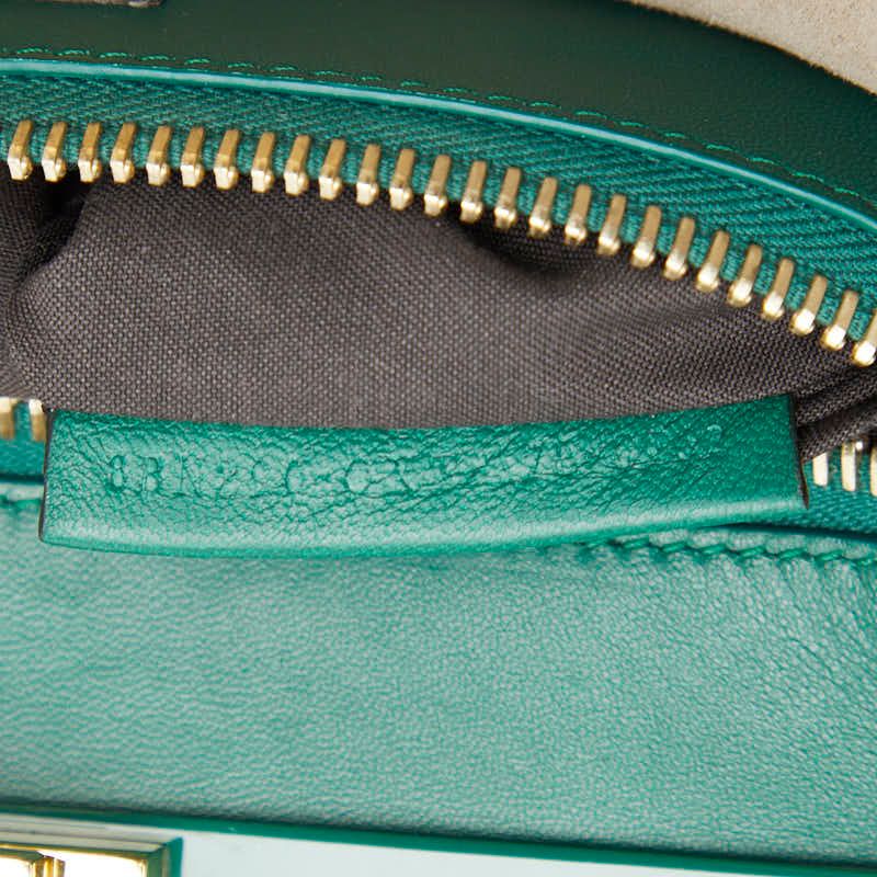 Fendi Peekaboo Regular Handbag Shoulder Bag 2way 8bn290 Greige Leather Women's