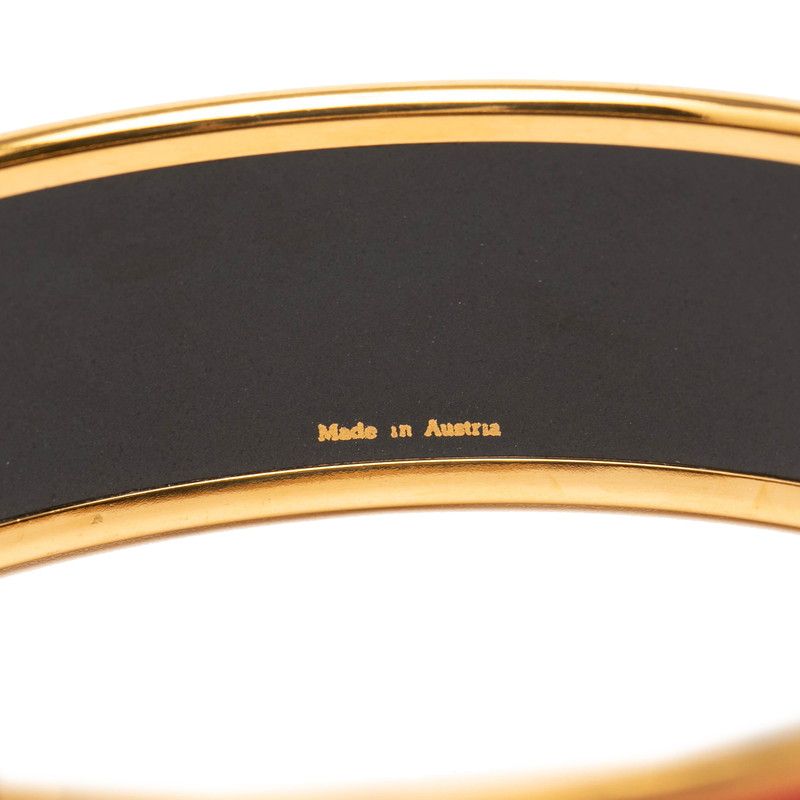 Hermes Enamel GM Cloisonné Gold Red Multicolor Plated Ladies Hermes