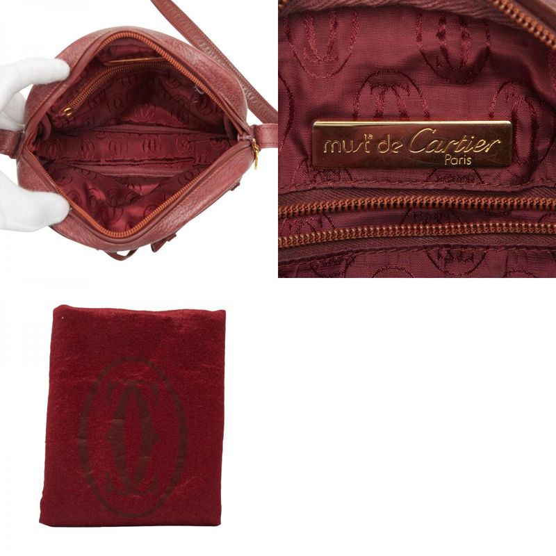 Cartier Mustline Wine Red Bordeaux Leather Ladies Cartier