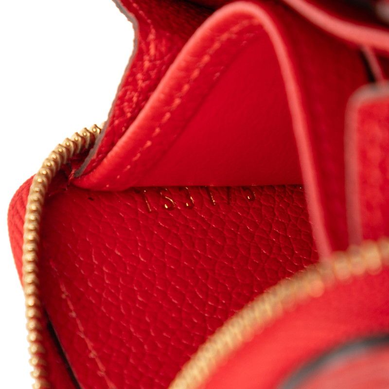 Louis Vuitton Monogram Empreinte Zippy Coin Purse Coin Case M60740 Sleeves Red