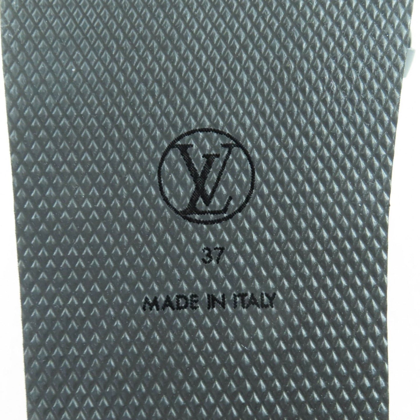 Unused Itemlouis Vuitton Sunset Line Monogram Chain Flat Sandals Black 37