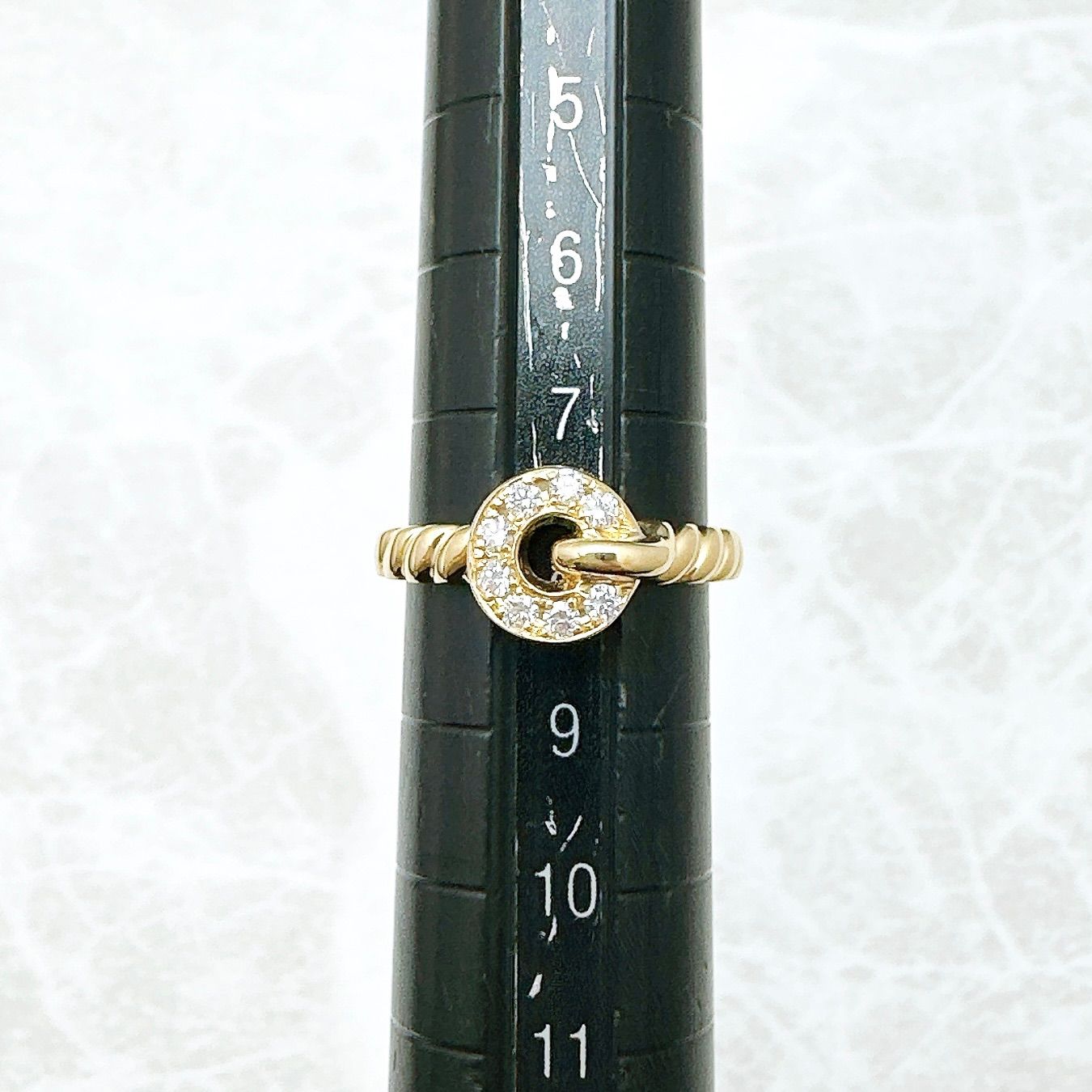 Christian Dior Diamond Yellow Gold Ring 48 Approx 8 U