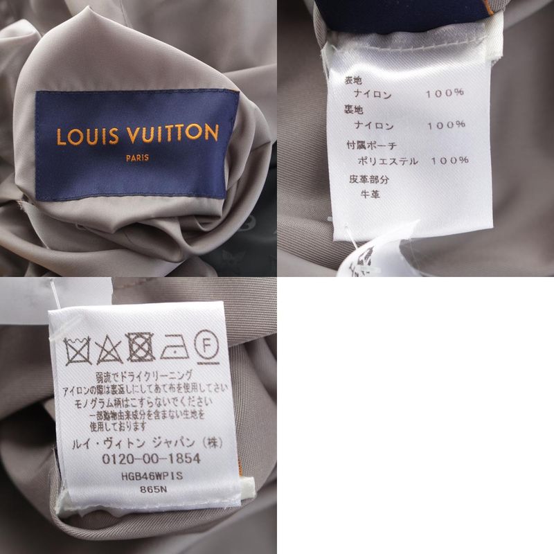 Louis Vuitton 19AW Nylon Reversible Hood Blouson Jacket Hgb46wpis Gray 48