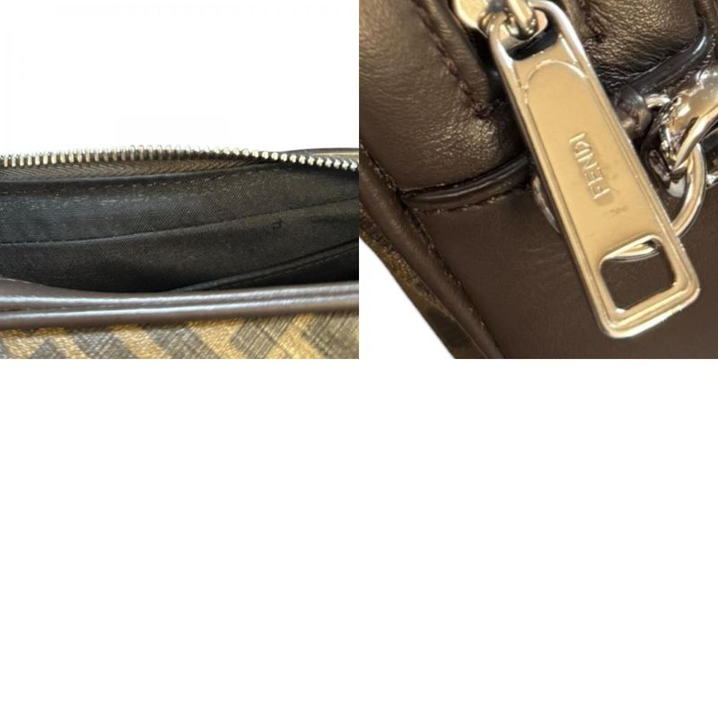 Fendi Camera Case Medium Zucca Shoulder Bag Fabric 7m0286 AJJ4 Brown Men's